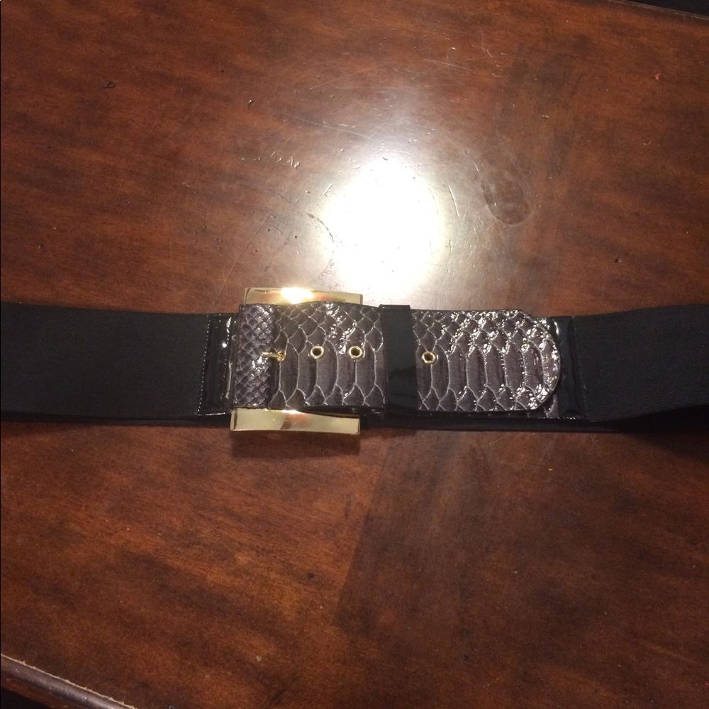 LADIES MISS TINA BLACK ELASTIC BELT S 1X NEW